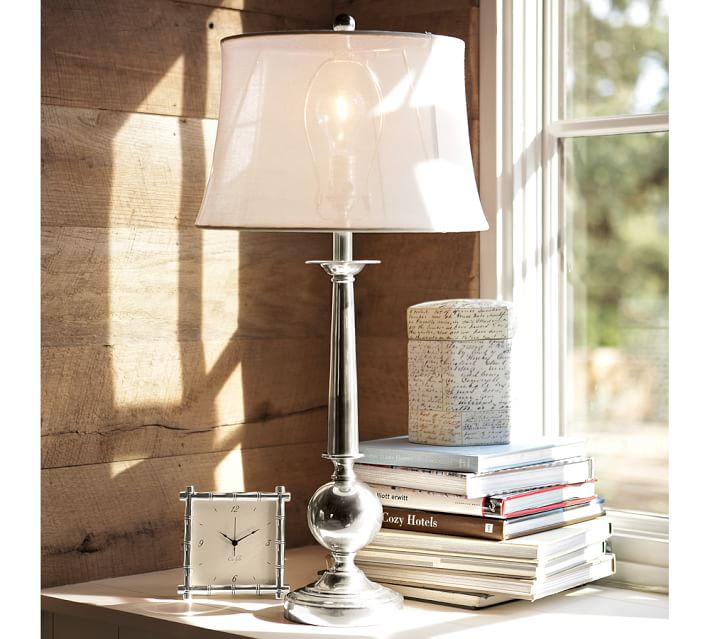 Sheer Linen Tapered Drum Lamp Shade Pottery Barn