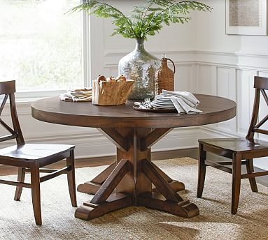 Benchwright Pedestal Dining Table Pottery Barn