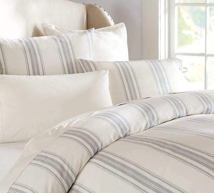 Evan Stripe Duvet Cover Sham Pottery Barn
