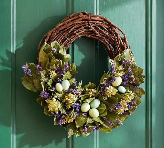 Live Garden Easter Wreath Pottery Barn