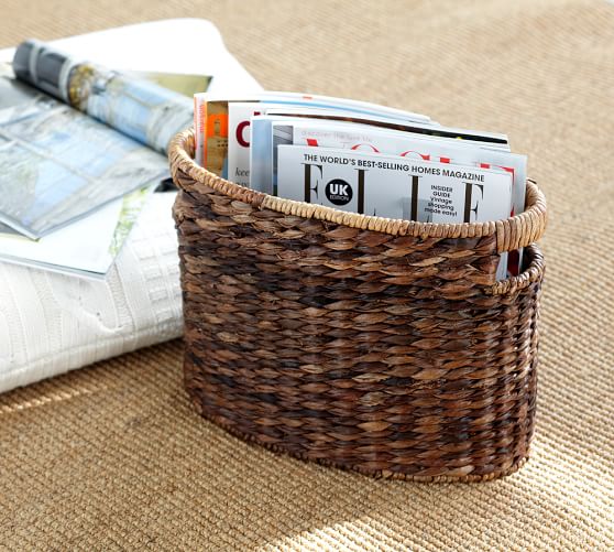 Discard all outdated and old magazines and store current ones in a cute magazine basket.