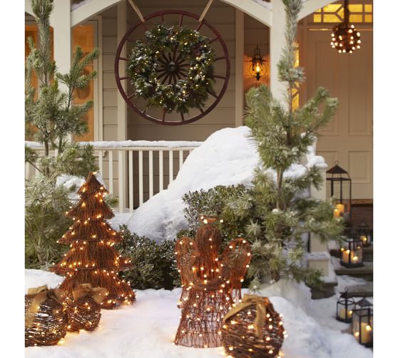 Lit Twig Trees Pottery Barn