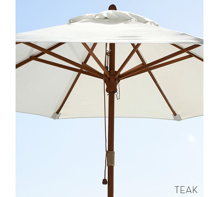 Round Market Umbrella Stripe Pottery Barn