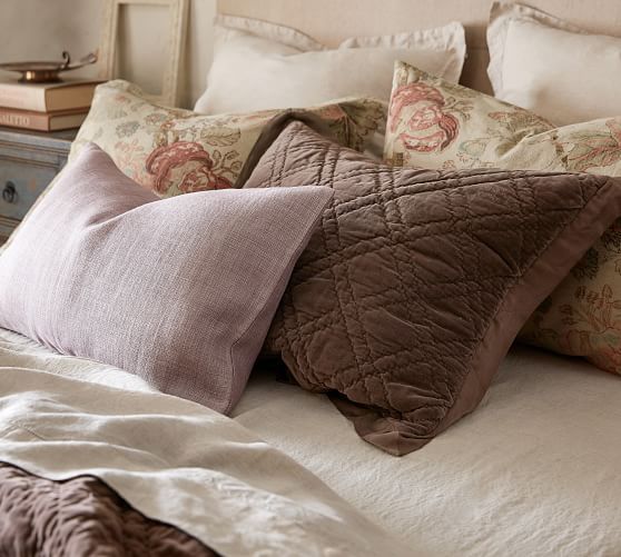 Washed Velvet Silk Diamond Quilt & Sham Pottery Barn