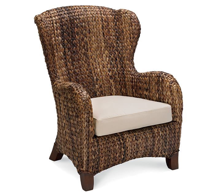 Seagrass Wingback Armchair Pottery Barn