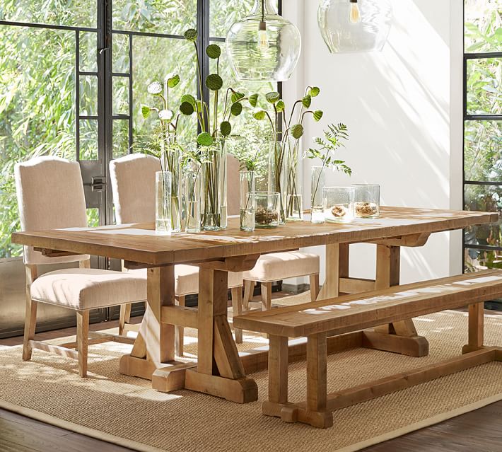 Stafford Reclaimed Pine Extending Dining Table Pottery Barn