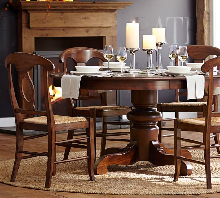 Tivoli Extending Pedestal Dining Table Pottery Barn