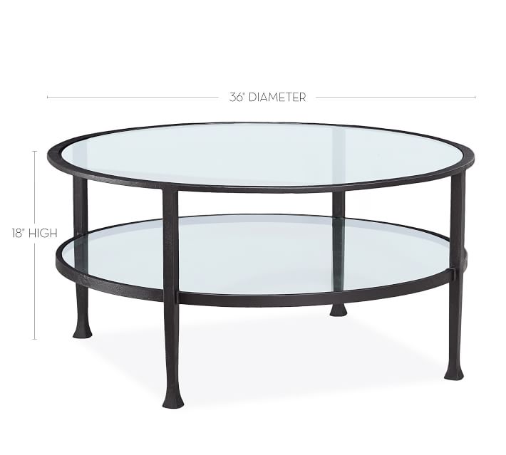 Tanner Round Coffee Table Bronze Pottery Barn