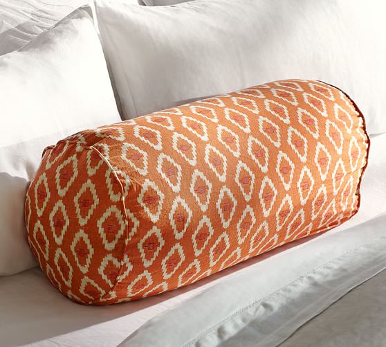 Diamond Ikat Bolster Pillow Cover Pottery Barn