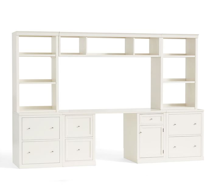 Logan Medium Office Suite With File Cabinets Bridge Pottery Barn