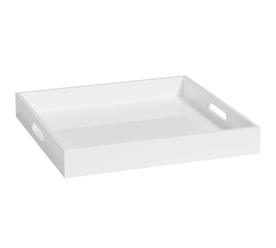 White Square Lacquer Tray Pottery Barn