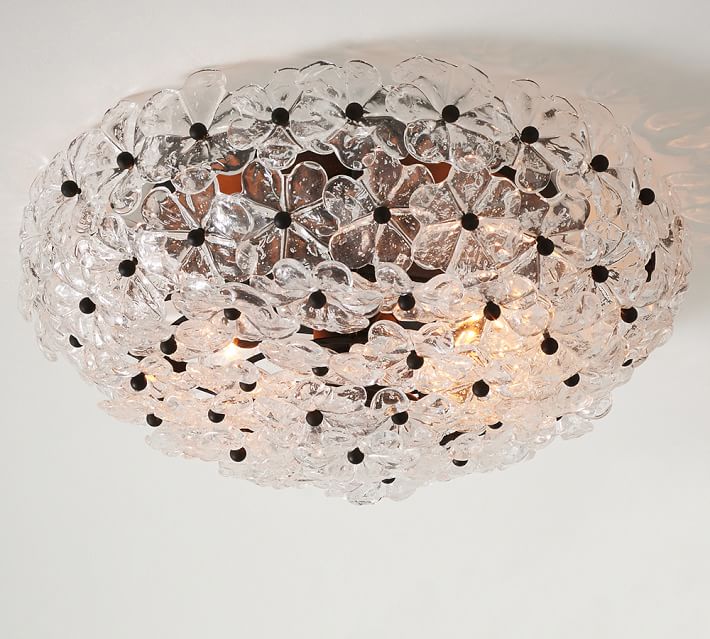 Lana Fl Glass Flushmount Pottery Barn