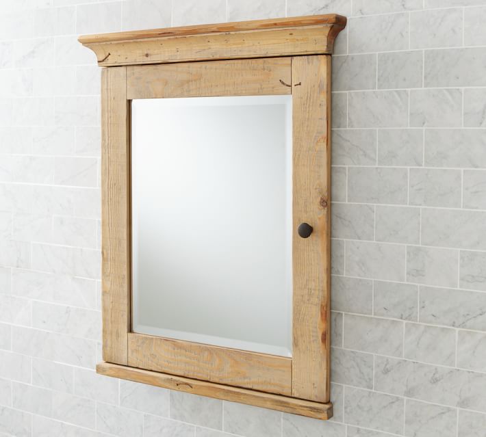 Mason Reclaimed Wood Recessed Medicine Cabinet Wax Pine Finish Mason Reclaimed Wood Recessed Medicine Cabinet Wax Pine Finish Pottery Barn