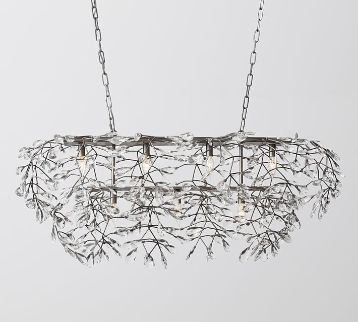 Bella Crystal Rectangular Chandelier Pottery Barn