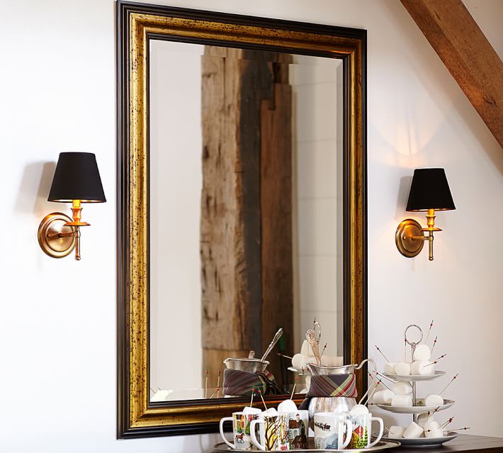 Gold Gilt Black Mirror Pottery Barn
