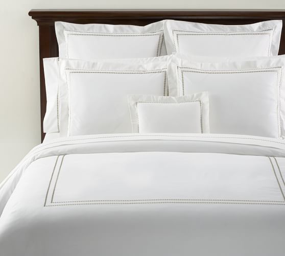 Pearl Embroidered 280ThreadCount Boudoir Pillow Cover Pottery Barn