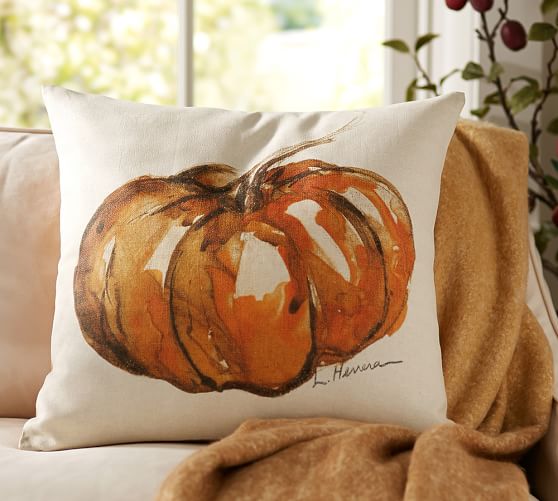 Painted Pumpkin Patch Pillow Cover Pottery Barn