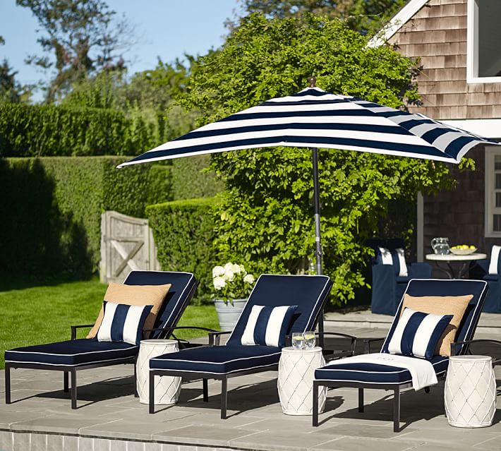 Rectangular Market Umbrella Stripe Pottery Barn