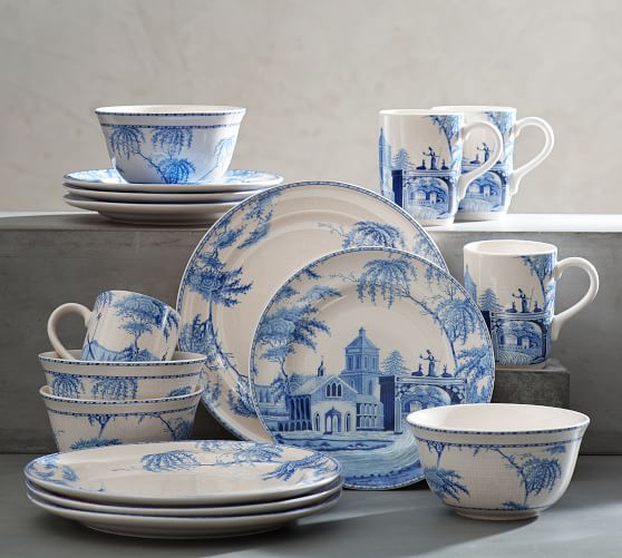 Sophia Village 16Piece Dinnerware Set Pottery Barn