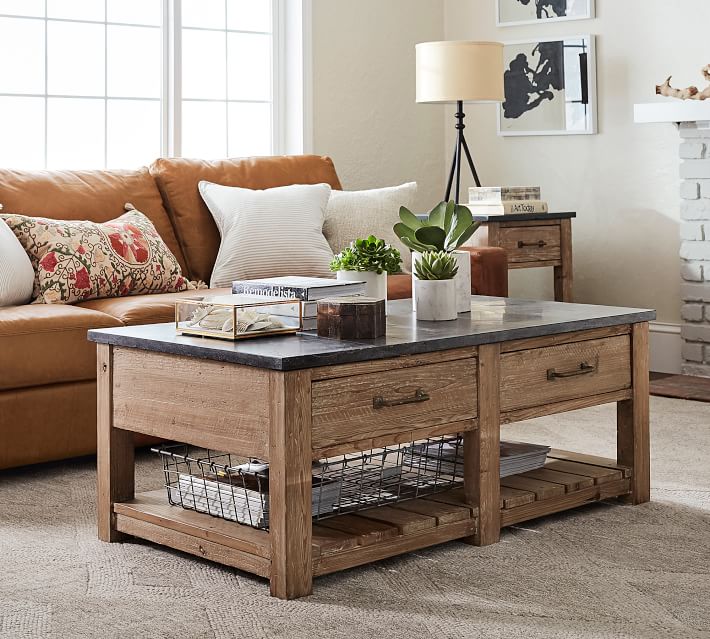 Parker Reclaimed Wood Coffee Table Pottery Barn