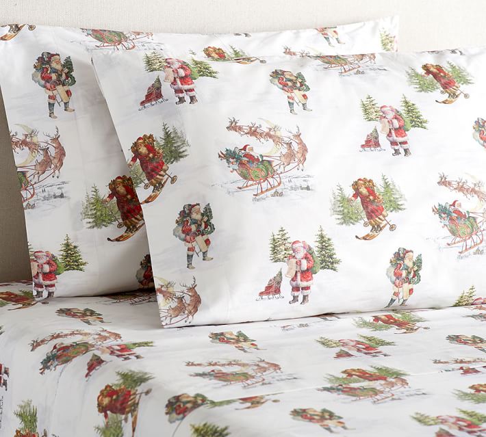 nostalgic santa sheet set o