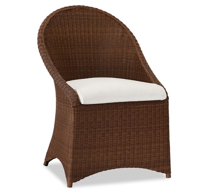 Palmetto All Weather Wicker Dining Chair Honey Pottery Barn