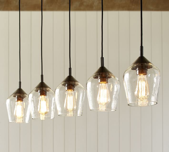 Donovan Glass 5 Light Pendant Pottery Barn