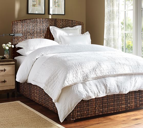 Seagrass Bed & Headboard | Pottery Barn