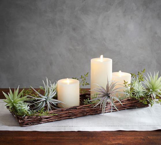 Succulent Candle Basket Pottery Barn