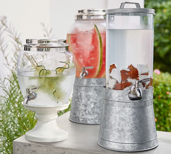 PB Classic Glass Drink Dispenser Pottery Barn