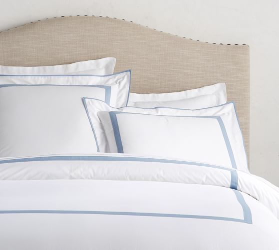 Morgan 400 Thread Count Organic Duvet Cover Sham Blue Opal Morgan 400 Thread Count Organic Duvet Cover Sham Blue Opal Pottery Barn