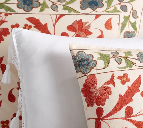 Ramona Printed Embroidered Duvet Cover & Sham Pottery Barn