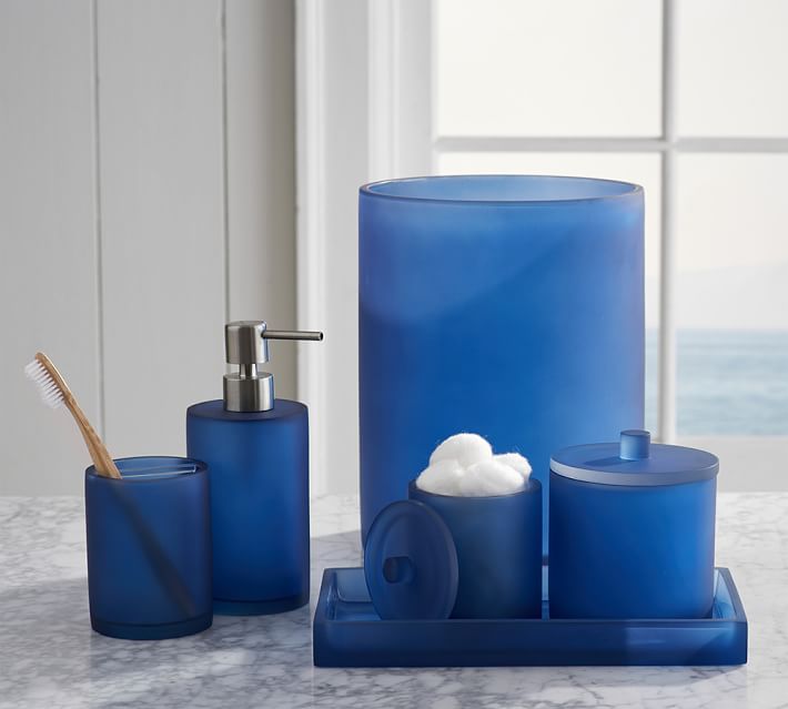 Bathroom Canister Set Cool Serra Mix And Match Bath Accessories Navy Blue Pottery Barn Bathroom Canister Set Cool Serra Mix And Match Bath Accessories Navy Blue Pottery Barn
