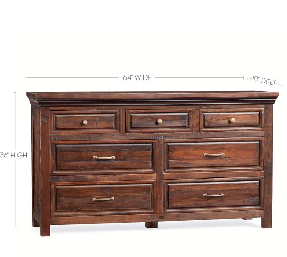 Bowry Reclaimed Wood Bed & Dresser Set Pottery Barn