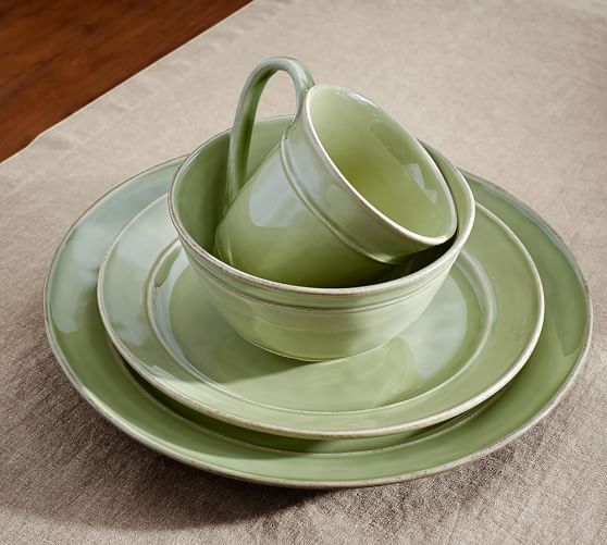 Cambria 16-Piece Dinnerware Set - Mint | Pottery Barn Cambria 16-Piece Dinnerware Set - Mint | Pottery Barn