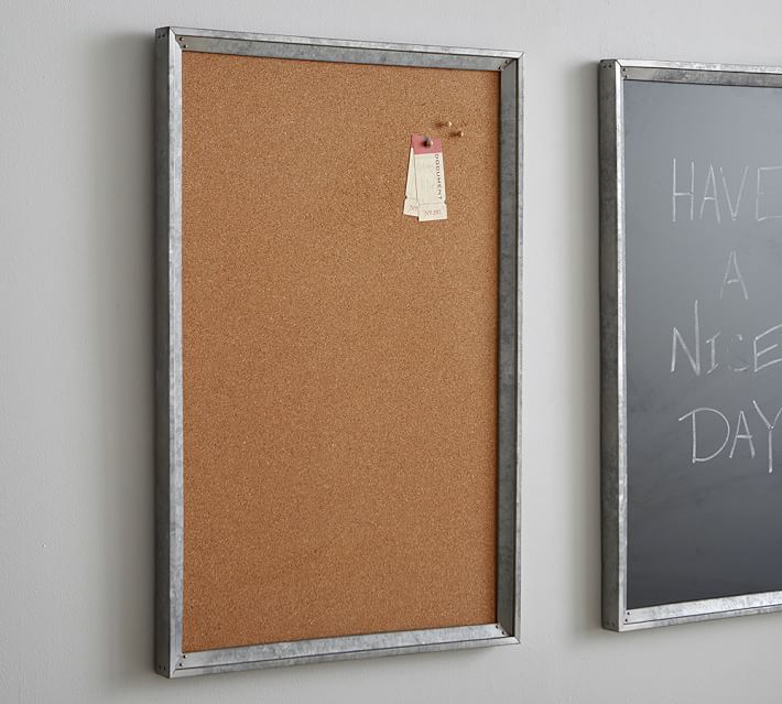 Galvanized Framed Corkboard Pottery Barn