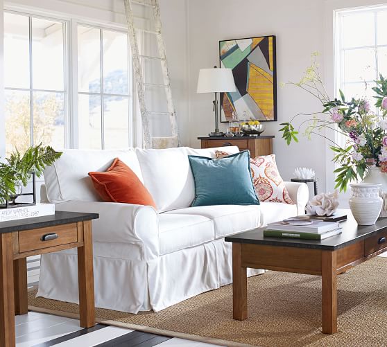 Pb Basic Slipcovered Sofa Pottery Barn Pb Basic Slipcovered Sofa