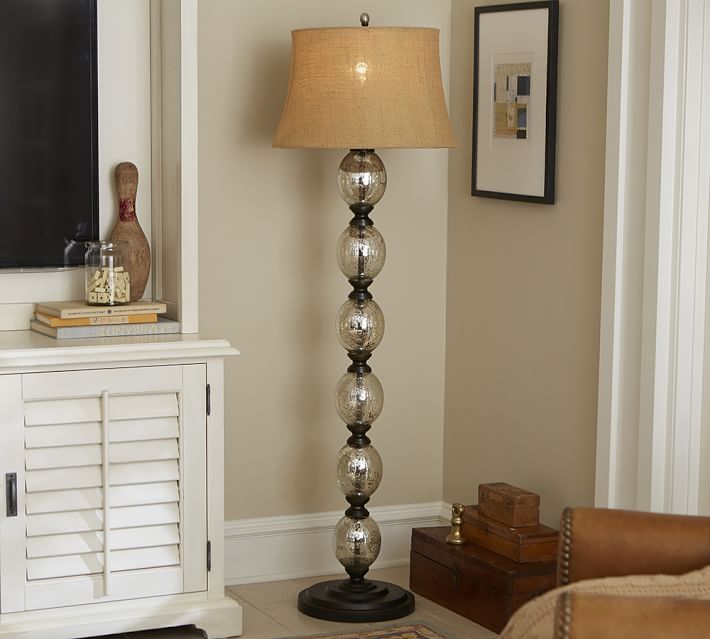 Stacked Mercury Gl Floor Lamp Base Pottery Barn