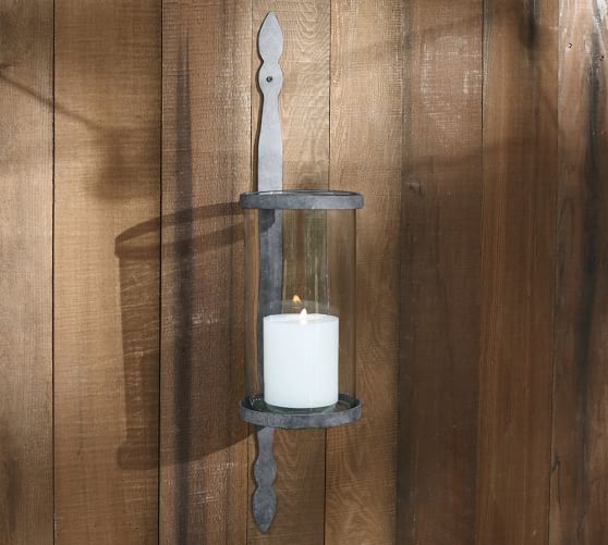 Galvinized Metal Candle Sconce Pottery Barn