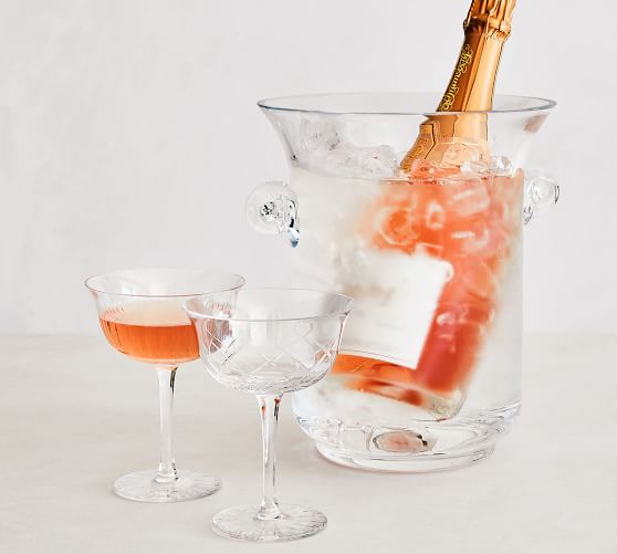 Monique Lhuillier Peyton Glass Ice Bucket Pottery Barn