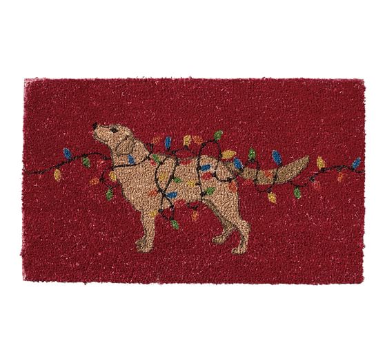 Dog with Lights Doormat Pottery Barn
