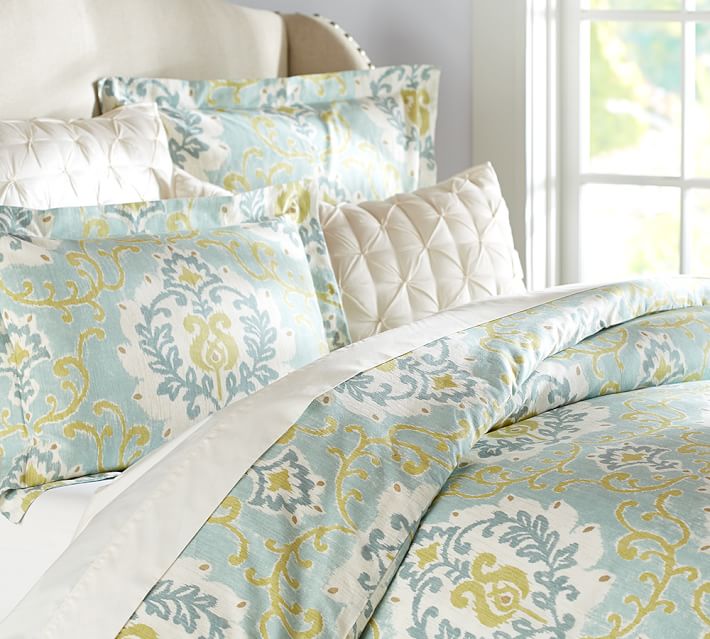Pottery Barn Ikat Bedding Designs Joyce Ikat Duvet Cover Sham Pottery Barn