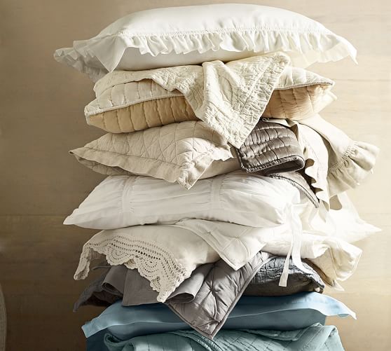Linen Ruffle Shams Pottery Barn