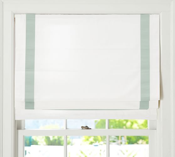 Grosgrain Ribbon Cordless Roman Shade Pottery Barn