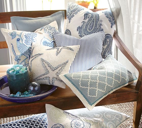 Lilian Palampore Embroidered Pillow Covers Pottery Barn