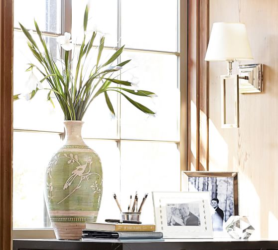 Artisan Bird Ceramic Vase Pottery Barn