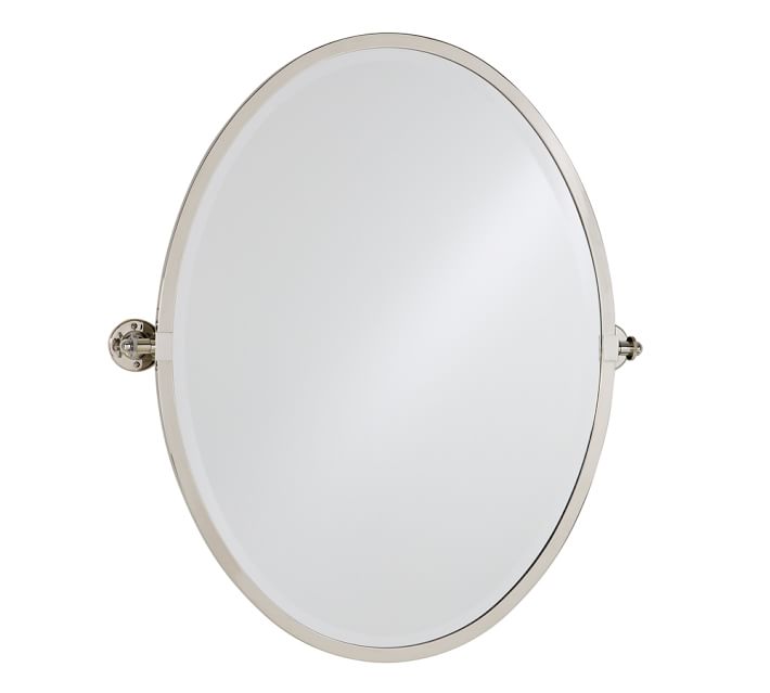 Kensington Pivot Oval Mirror Pottery Barn