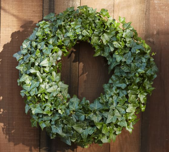 live ivy wreath pottery barn