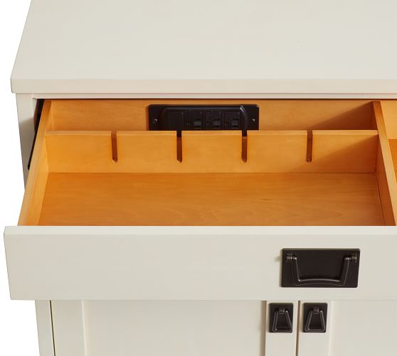 Wade Smart Entry Console, Almond White Pottery Barn