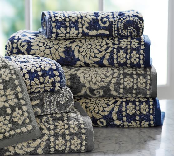 Indah Jacquard Bath Towels Pottery Barn